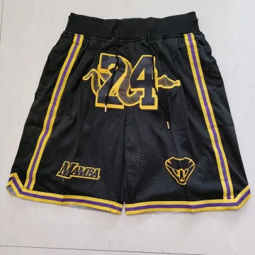 Short de basket noir à poches des Lakers de Los Angeles