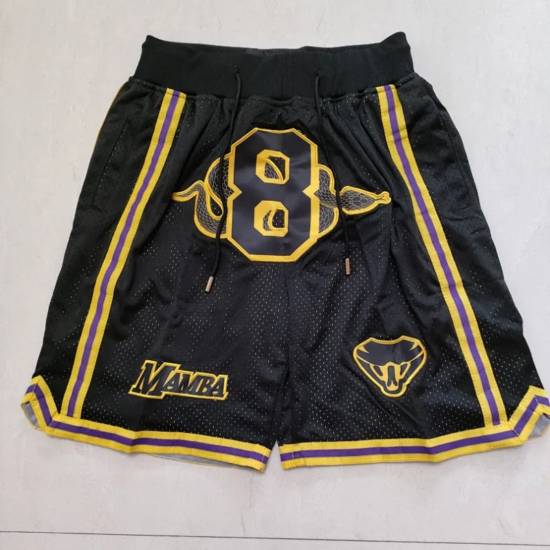 Los Angeles Lakers Pocket Black Basketball Shorts
