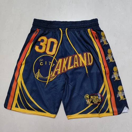 Pantaloncini da basket Pocket Navy dei Golden State Warriors