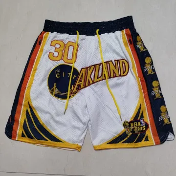 Golden State Warriors Pocket White Basketball Shorts