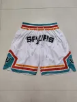 Calções de basquetebol brancos de bolso «City Edition» dos San Antonio Spurs San Antonio Spurs City Edition Pocket White Basketball Shorts
