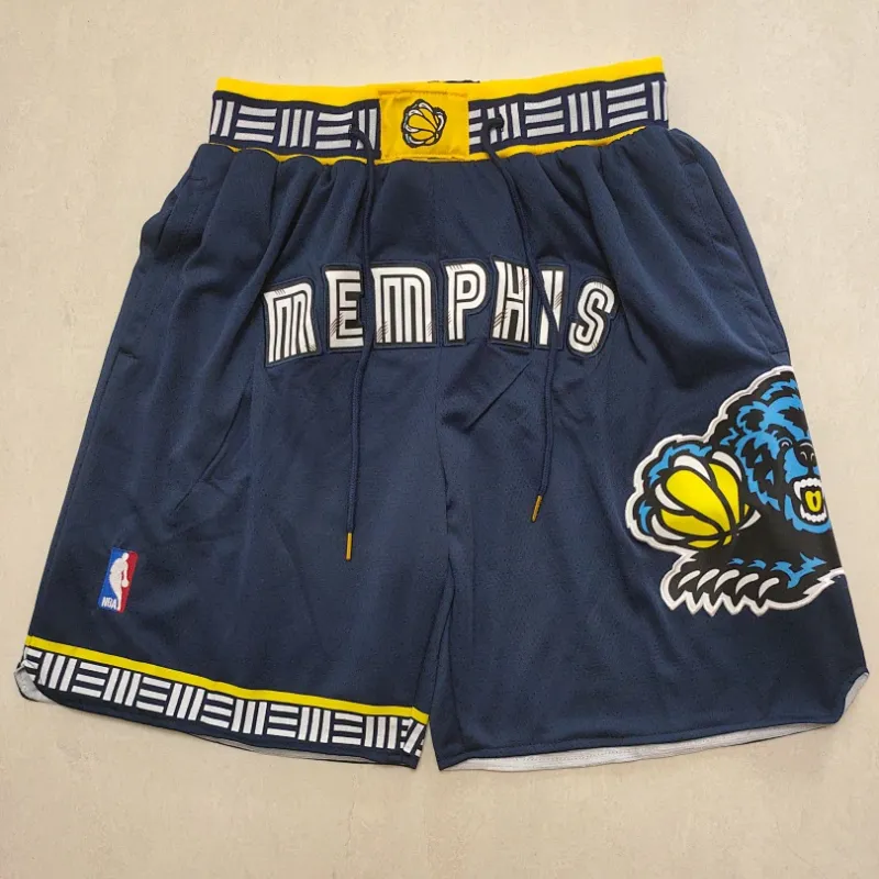 Memphis Grizzlies City Edition Pocket Navy Basketball Shorts