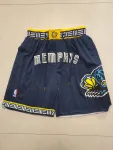 Calções de basquetebol Memphis Grizzlies City Edition Pocket Navy Memphis Grizzlies City Edition Pocket Navy Basketball Shorts