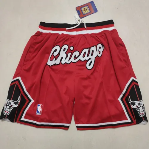 Short de basket-ball rouge « City Edition » des Chicago Bulls (format poche)