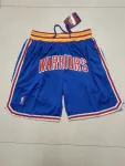 Pantaloncini da basket blu "Throwback" dei Golden State Warriors per il 75° anniversario Pantaloncini da basket blu "Throwback" dei Golden State Warriors per il 75° anniversario