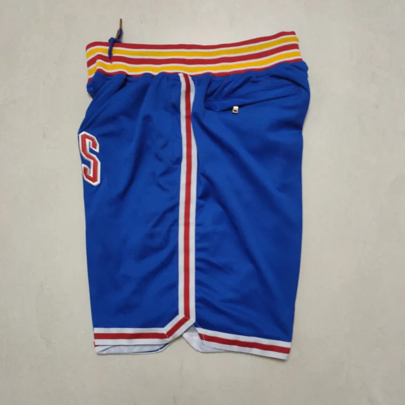 Pantaloncini da basket blu "Throwback" dei Golden State Warriors per il 75° anniversario