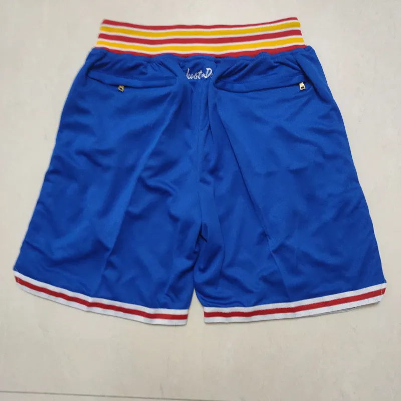 Pantaloncini da basket blu "Throwback" dei Golden State Warriors per il 75° anniversario