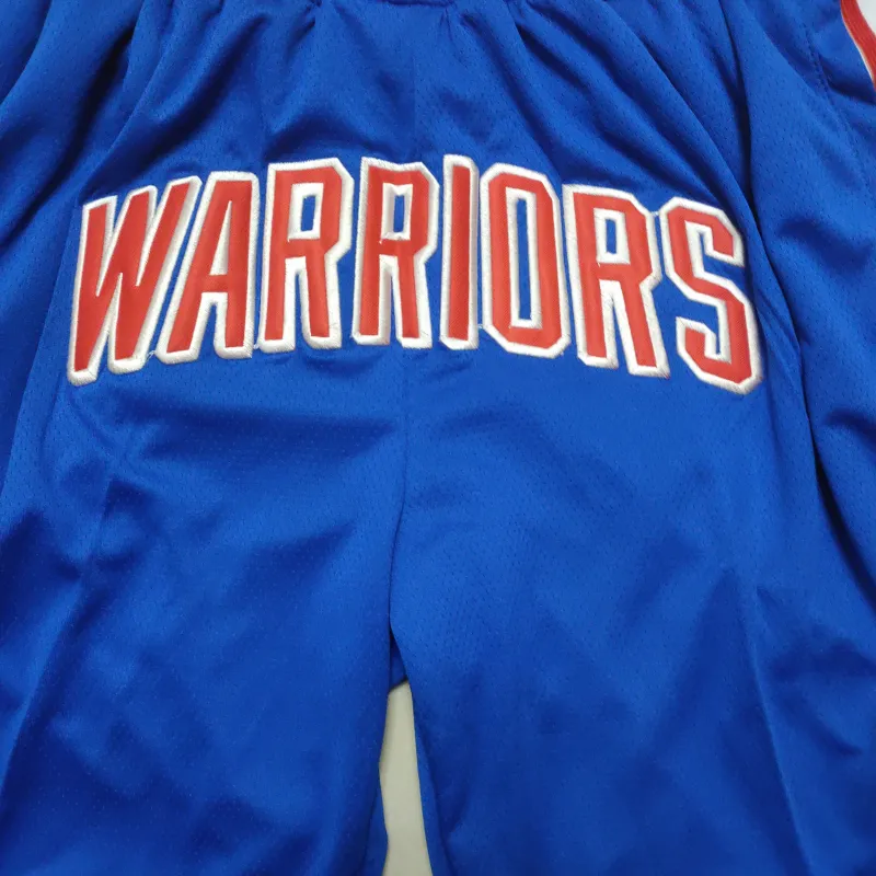 Pantaloncini da basket blu "Throwback" dei Golden State Warriors per il 75° anniversario