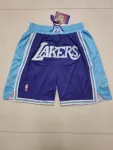 Calções de basquetebol «City Edition» dos Los Angeles Lakers, cor roxa, de bolso Los Angeles Lakers City Edition Pocket Purple Basketball Shorts