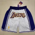 Los Angeles Lakers Pocket White Basketball Shorts