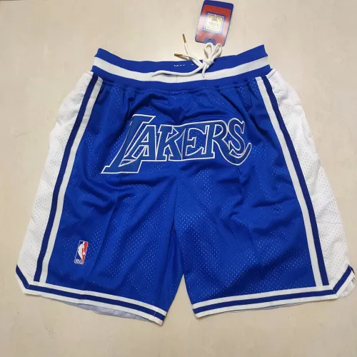 Calções de basquetebol azuis com bolsos dos Los Angeles Lakers