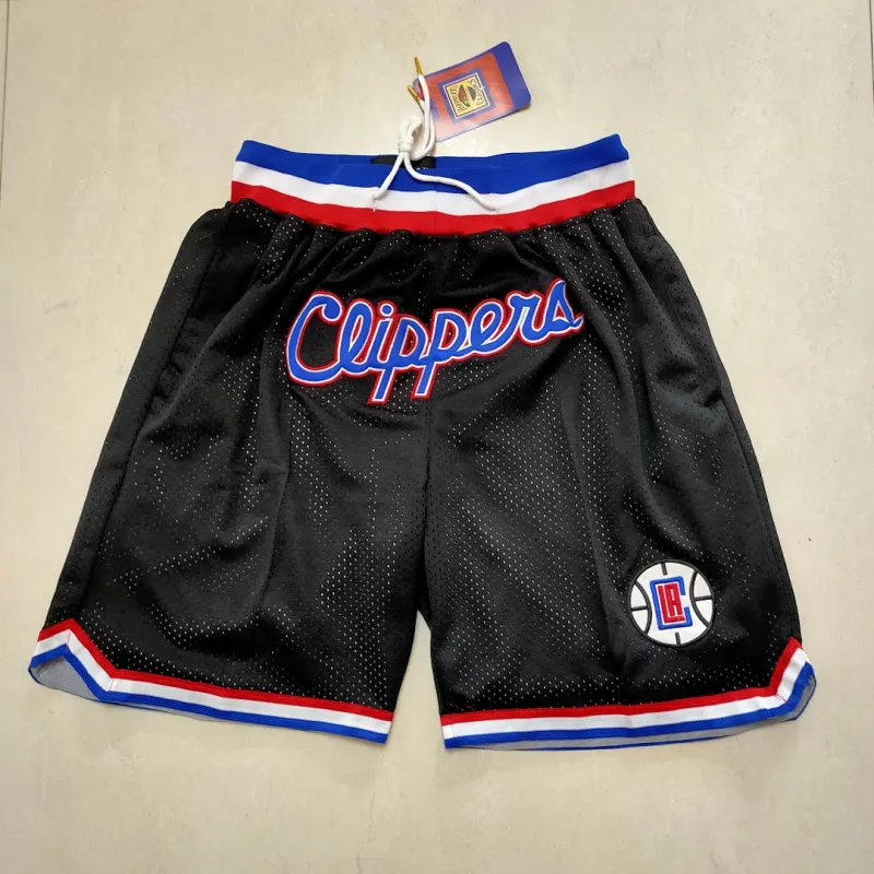 LA Clippers Pocket Black Basketball Shorts