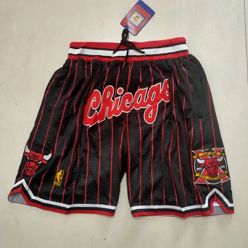 Chicago Bulls – Schwarze Basketball-Shorts mit Taschen