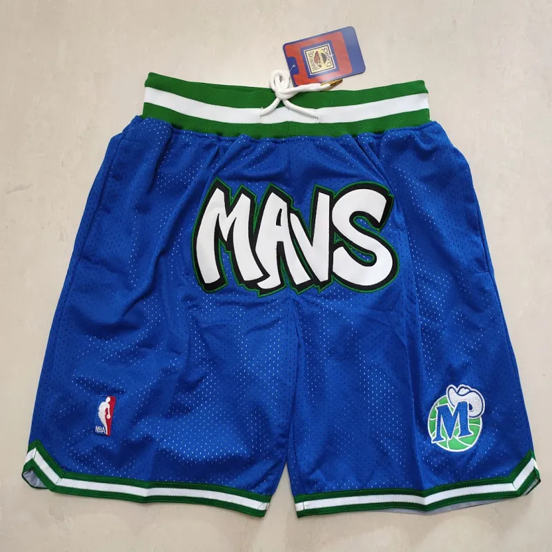 Dallas Mavericks Pocket Blue Basketball Shorts
