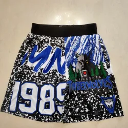 Minnesota Timberwolves Pocket Black Basketball Shorts - product photo Minnesota Timberwolves Pocket Black Basketball Shorts