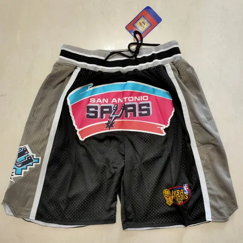 Pantaloncini da basket neri "Pocket" dei San Antonio Spurs