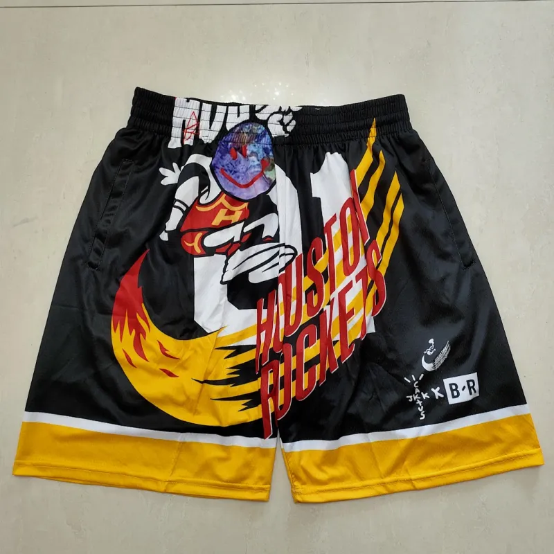 Houston Rockets Pocket Black Basketball Shorts
