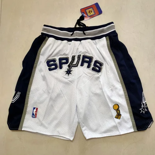 Short de basket-ball blanc à poches des San Antonio Spurs