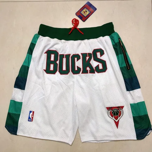 Short de basket-ball blanc « Pocket » des Milwaukee Bucks