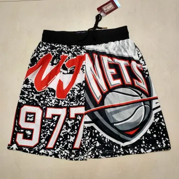 Pantaloncini da basket in stile retrò dei Brooklyn Nets