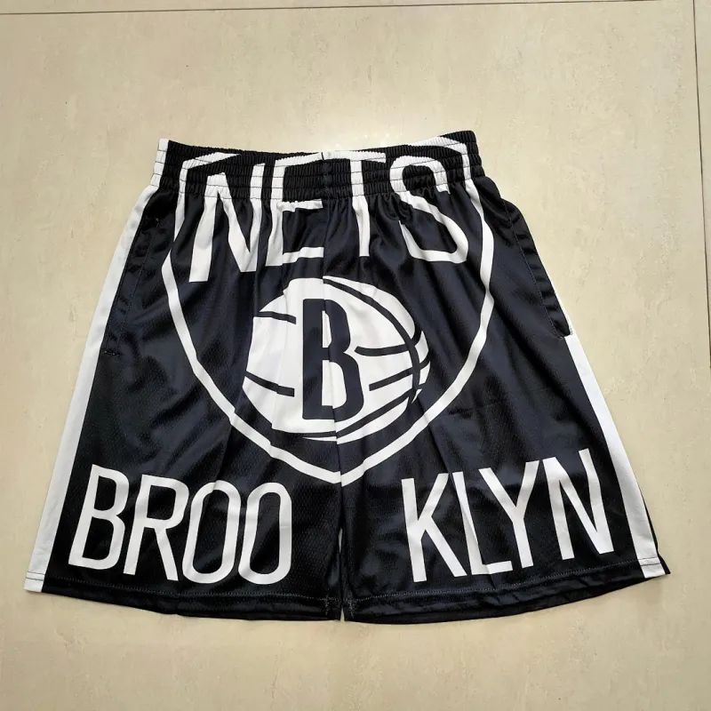 Brooklyn Nets Black Basketball Shorts