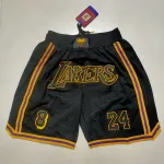 Pantaloncini da basket neri dei Los Angeles Lakers
