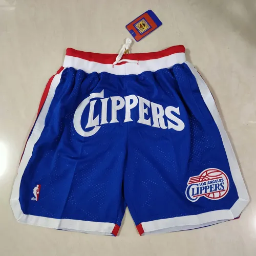 Pantalones cortos de baloncesto azules con bolsillos de los LA Clippers