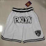 Brooklyn Nets Pocket White Basketball Shorts