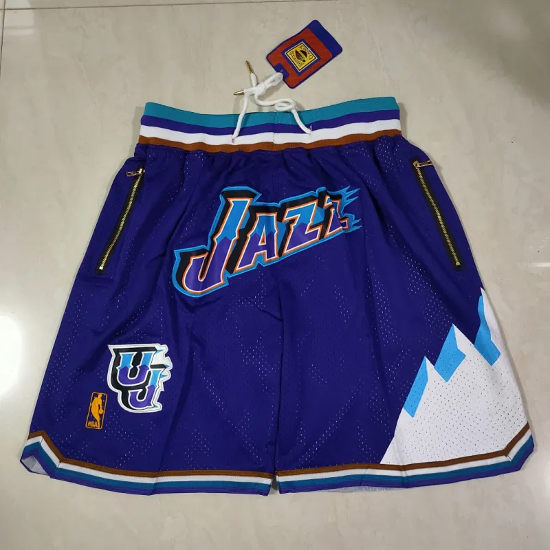 Utah Jazz Pocket Purple basketbalshort