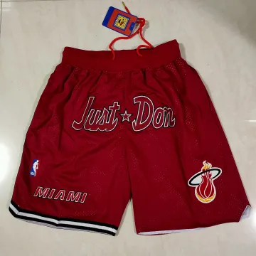 Miami Heat – Rote Basketball-Shorts mit Taschen