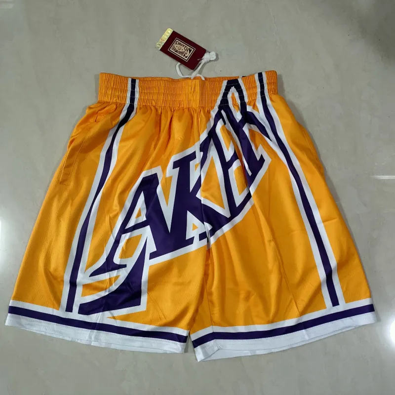 Los Angeles Lakers Pocket Yellow Basketball Shorts