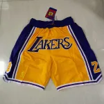 Los Angeles Lakers Pocket Yellow Basketball Shorts