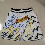 Short de basket blanc « Pocket » des Golden State Warriors