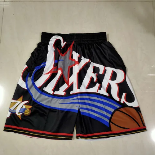 Philadelphia 76ers Pocket Black Basketball Shorts