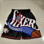 Philadelphia 76ers Pocket Black Basketball Shorts