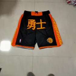 Calções de basquetebol pretos de bolso «Throwback» dos Golden State Warriors