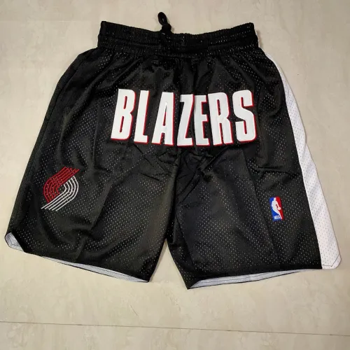 Calções de basquetebol pretos de bolso «Throwback» dos Portland Trail Blazers