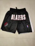 Portland Trail Blazers Throwback Pocket Black Basketball Shorts