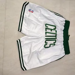 Boston Celtics Throwback Pocket White Basketball Shorts - product photo Boston Celtics Throwback Pocket White Basketball Shorts