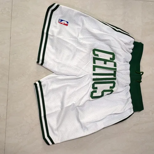Boston Celtics Throwback Pocket White Basketball Shorts