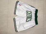 Boston Celtics Throwback Pocket White Basketball Shorts