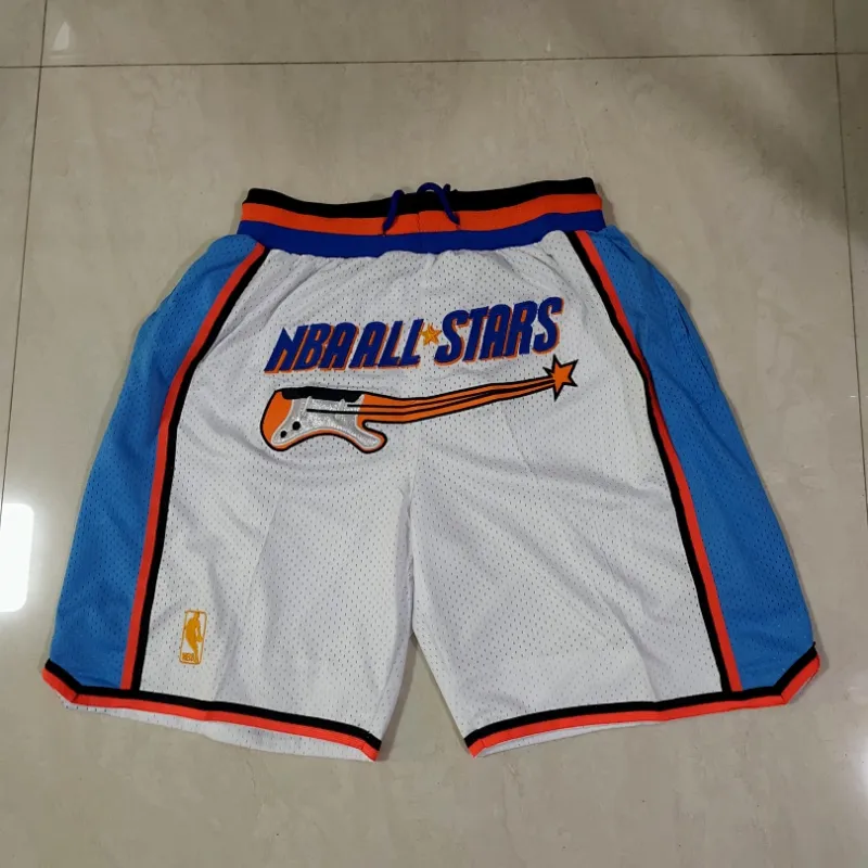NBA All-Star Jerseys Throwback All-Star White Basketball Shorts