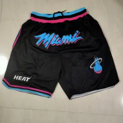 Miami Heat City Edition Throwback Pocket Black Basketball Shorts - product photo Miami Heat City Edition Throwback Pocket Black Basketball Shorts