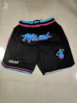 Miami Heat City Edition Throwback Pocket Black Basketball Shorts