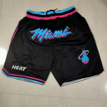 Miami Heat City Edition Throwback Pocket Black Basketball Shorts