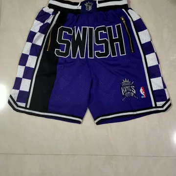 Sacramento Kings Throwback Pocket Purple Basketball Shorts