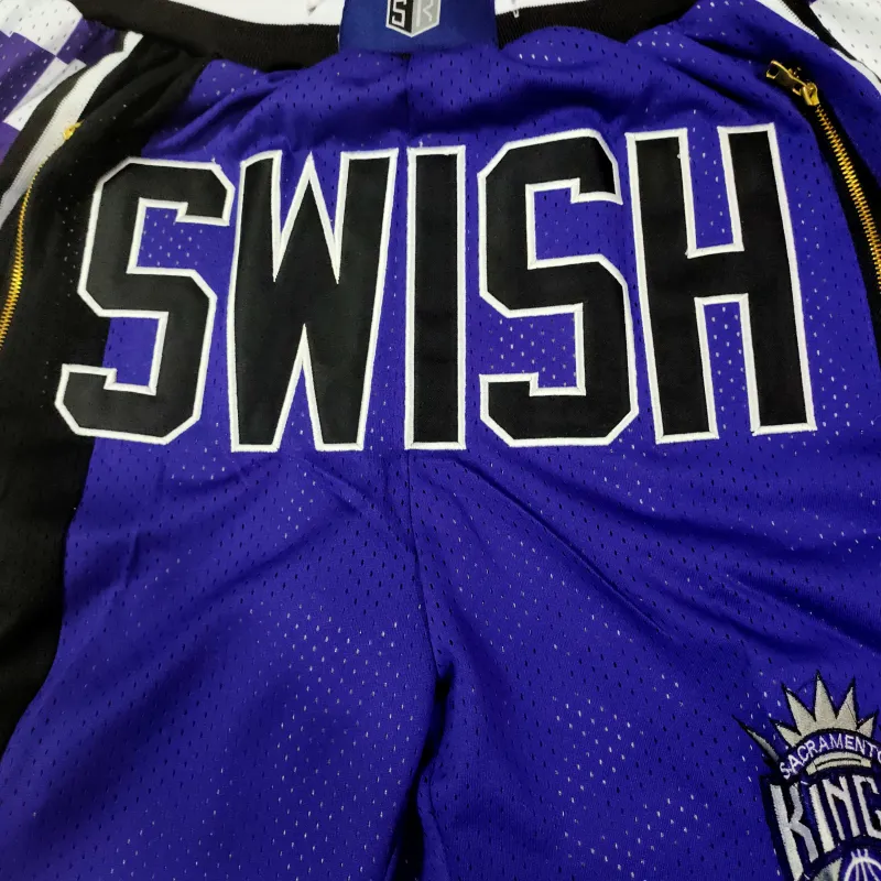 Sacramento Kings Throwback Pocket Purple Basketball Shorts