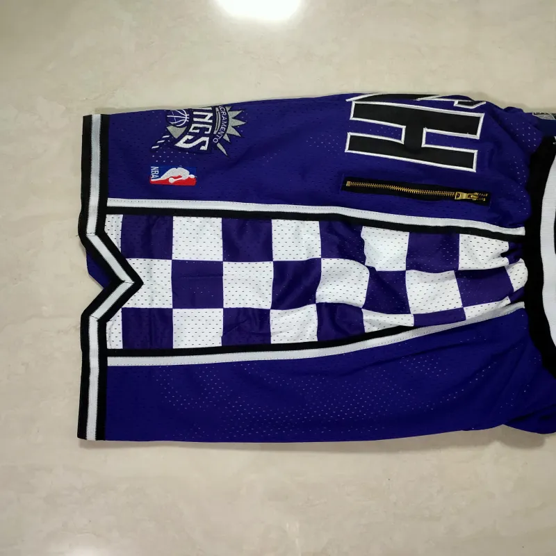 Sacramento Kings Throwback Pocket Purple Basketball Shorts
