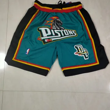 Detroit Pistons Throwback Pocket Green Basketball Shorts