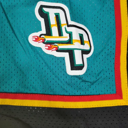 Detroit Pistons Throwback Pocket Green Basketball Shorts